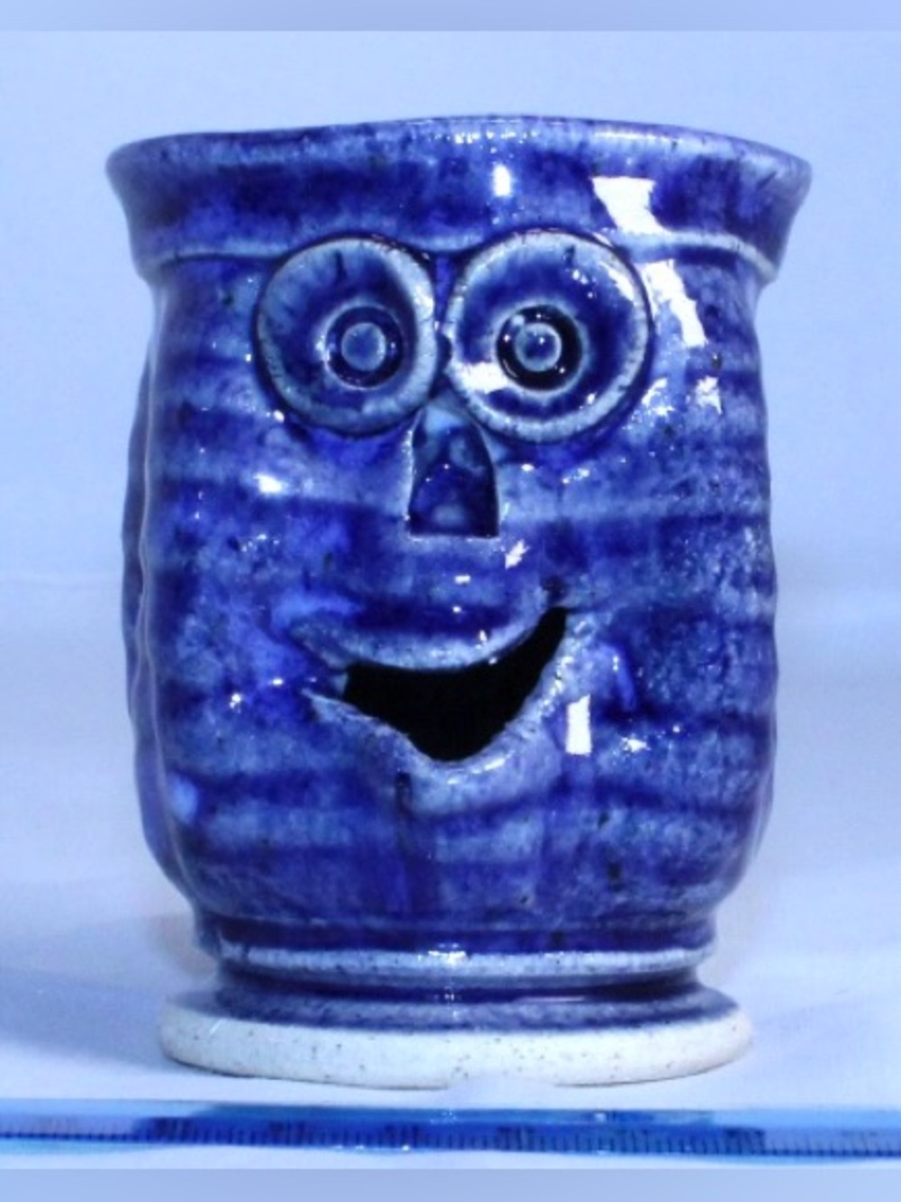 Hand-crafted Stoneware Pottery “Funny Face” Egg Separator or Creamer
